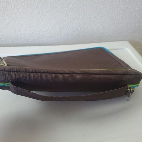 Gregg Gift Bible Cover XL Bag Carrier Scripture Zippered Case Brown with Handle - Picture 8 of 16